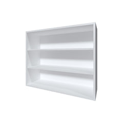 Chinle Wall Cabinet in Melamine with Open Storage, White