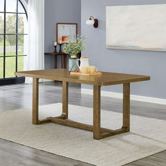 Dafne 66" Rectangular Walnut Oak Sled Dining Table