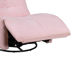 Giorgia 31"W Pink Corduroy Swivel Glider Recliner