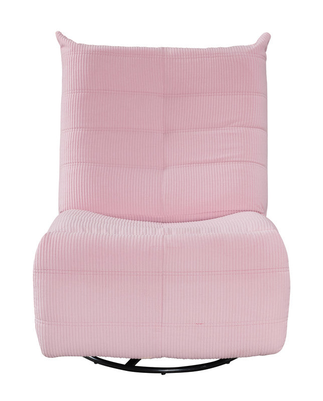 Giorgia 31"W Pink Corduroy Swivel Glider Recliner