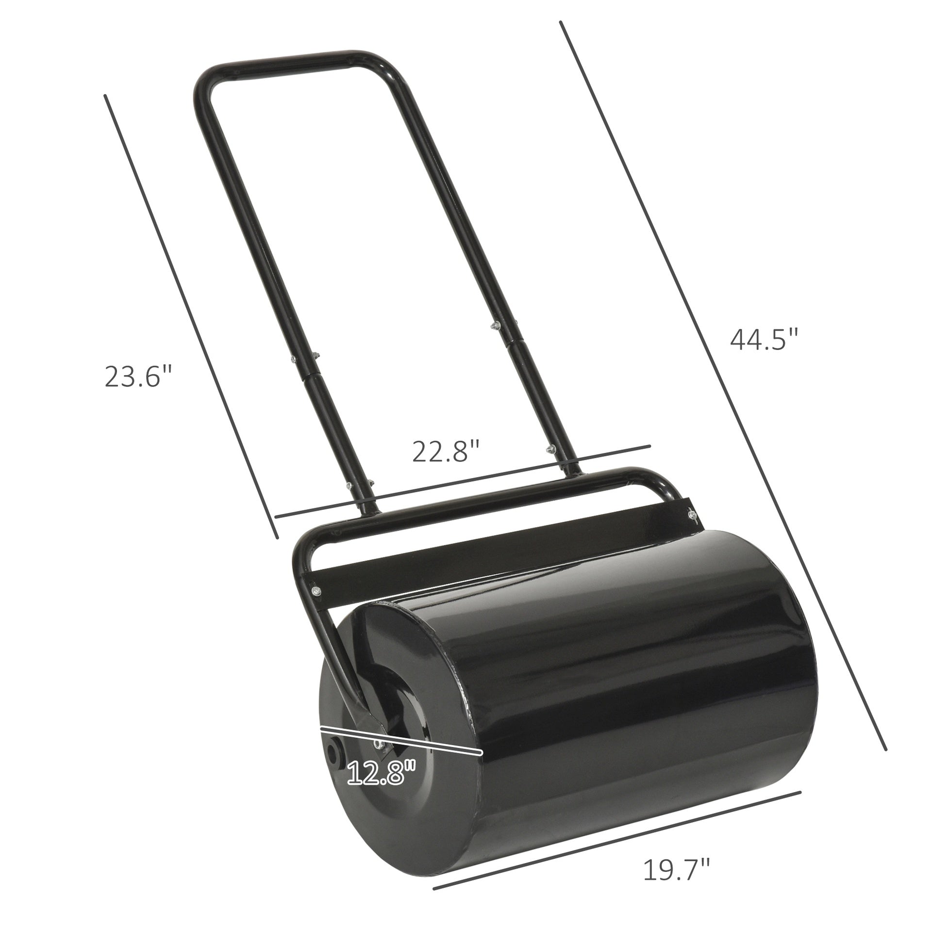 Lawn Roller,Push/Tow Behind Lawn Roller Filled with 10 Gal Water or Sand for Flattening Sod in the Garden