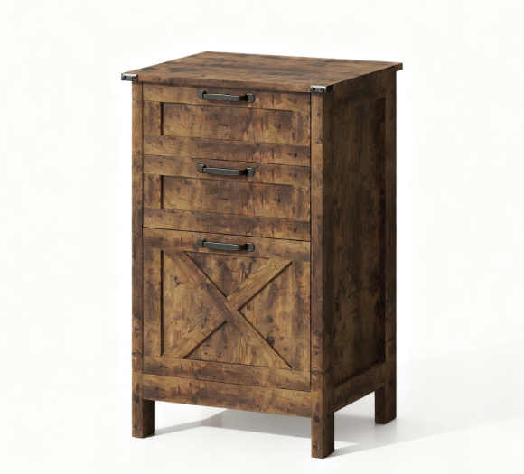 Office Storage Cabinet,Vertical File Cabinet with 3 Drawers,For Home and Office