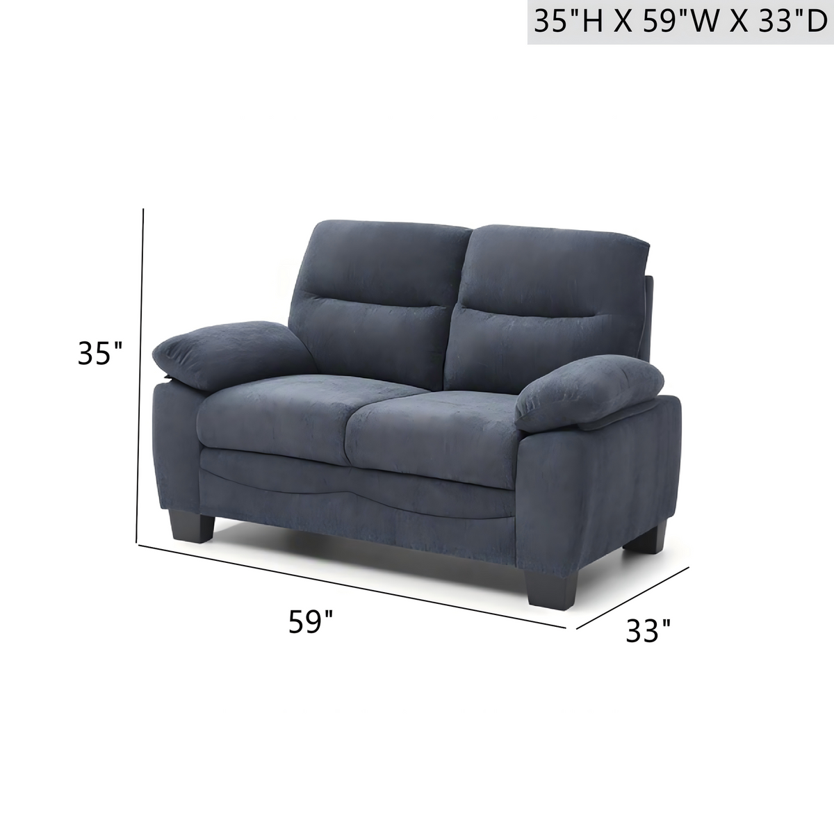 Summerton G00360A-L Loveseat Blue