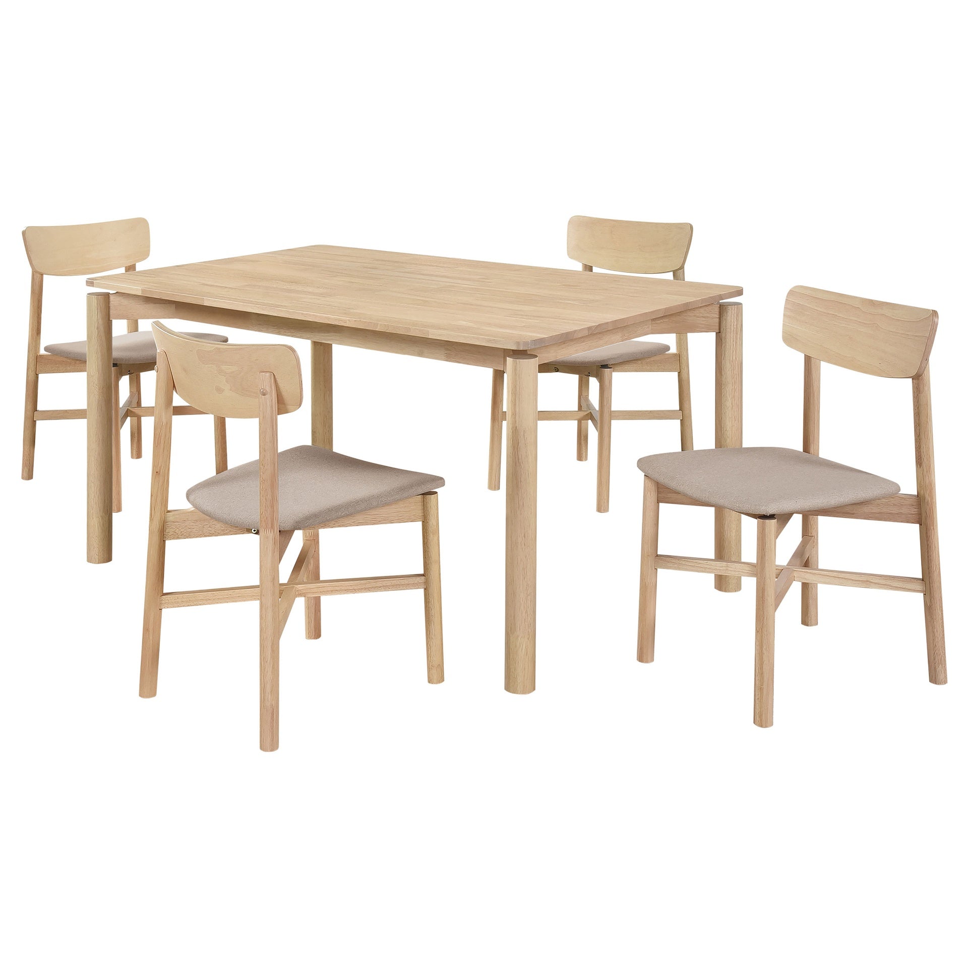 Svenstra White Washed 5-piece Wood Dining Set