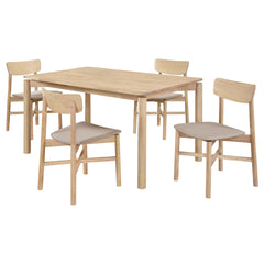 Svenstra White Washed 5-piece Wood Dining Set