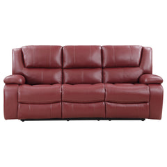 Elodie Red 3-Piece Reclining Sofa Set