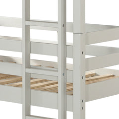 Light Grey Twin Triple Bunk Bed
