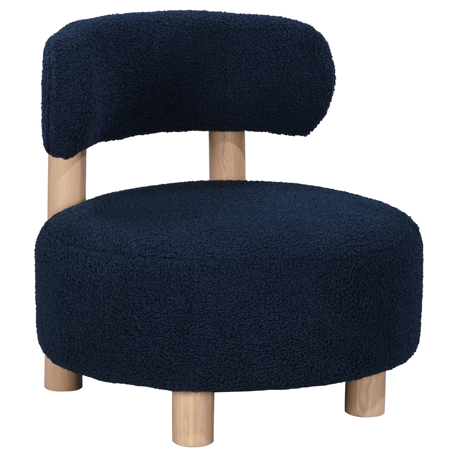 Calianna Blue Upholstered Barrel Back Accent Chair