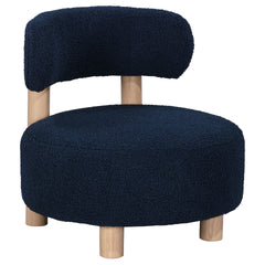 Calianna Blue Upholstered Barrel Back Accent Chair