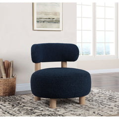 Calianna Blue Upholstered Barrel Back Accent Chair