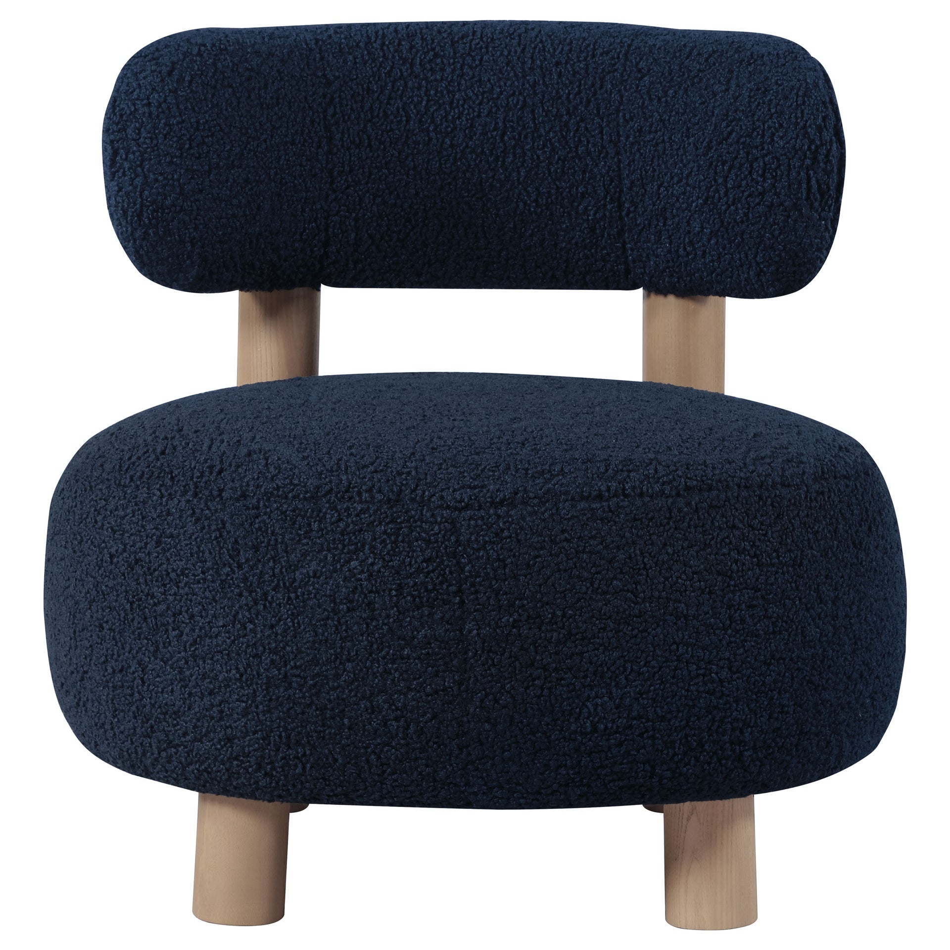 Calianna Blue Upholstered Barrel Back Accent Chair