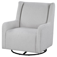 Omari Dove Grey Upholstered Swivel Glider