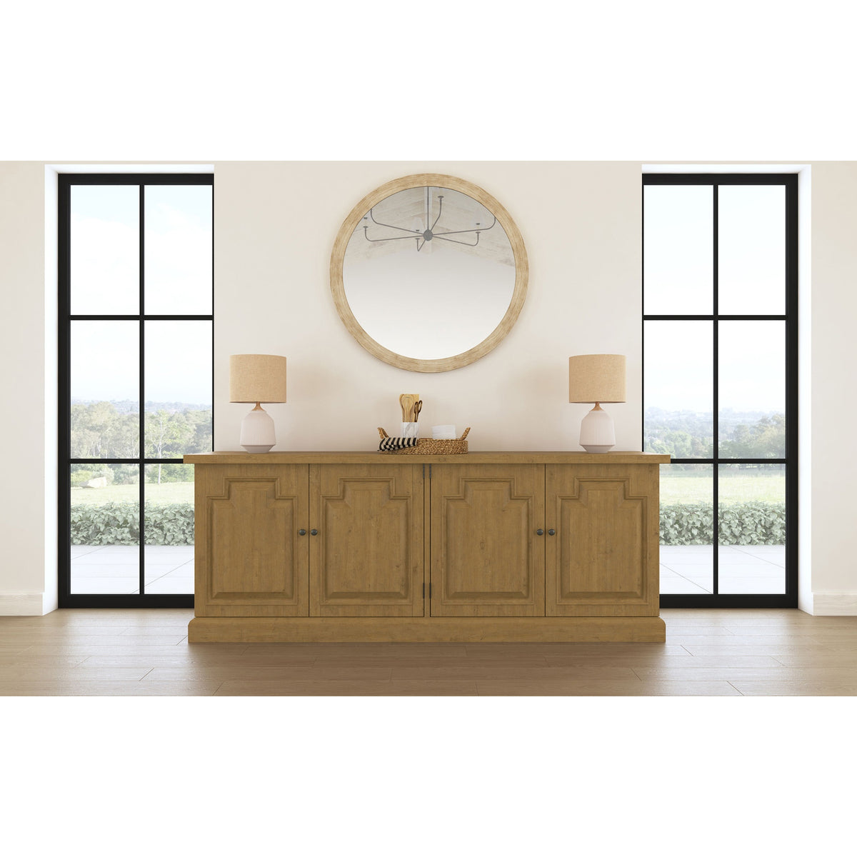 Allende Rustic Honey 4-door Sideboard