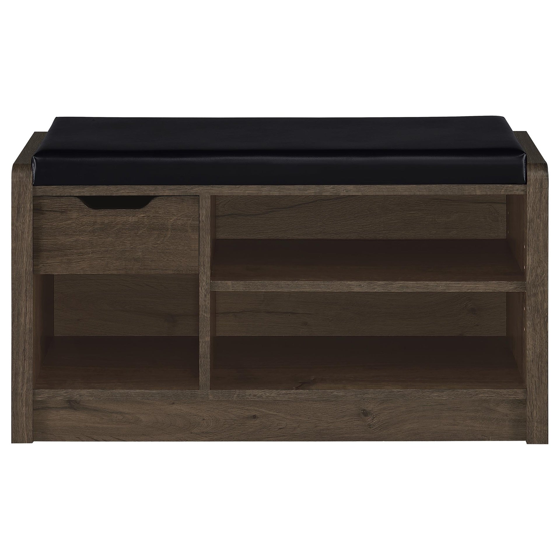 Astor Smoked Oak Open Shelf Storage Bench