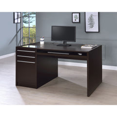 Halston Cappuccino 3-Drawer Office Computer Desk