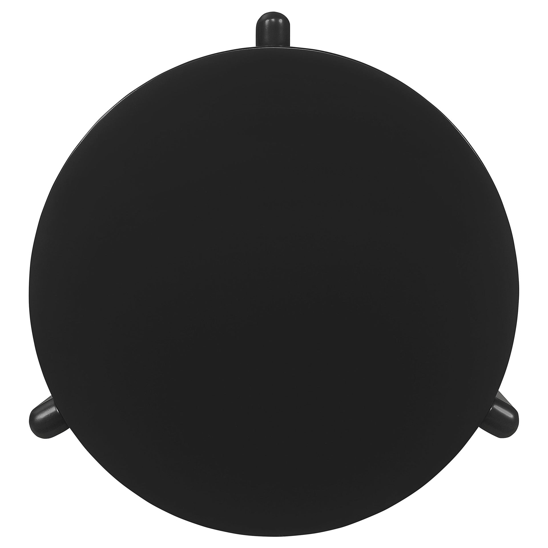 Harrison Black Round Solid Wood End Table