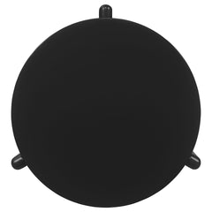Harrison Black Round Solid Wood End Table