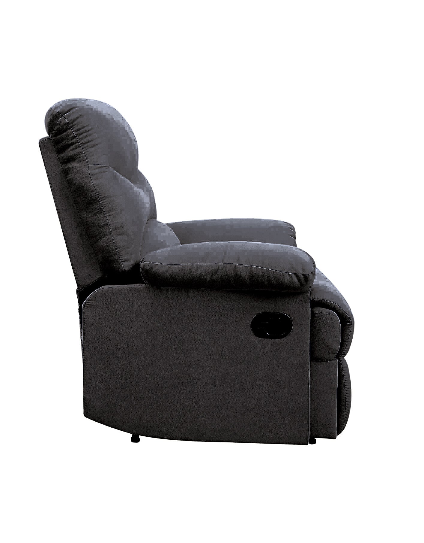 Black Recliner with Pillow Top Arm