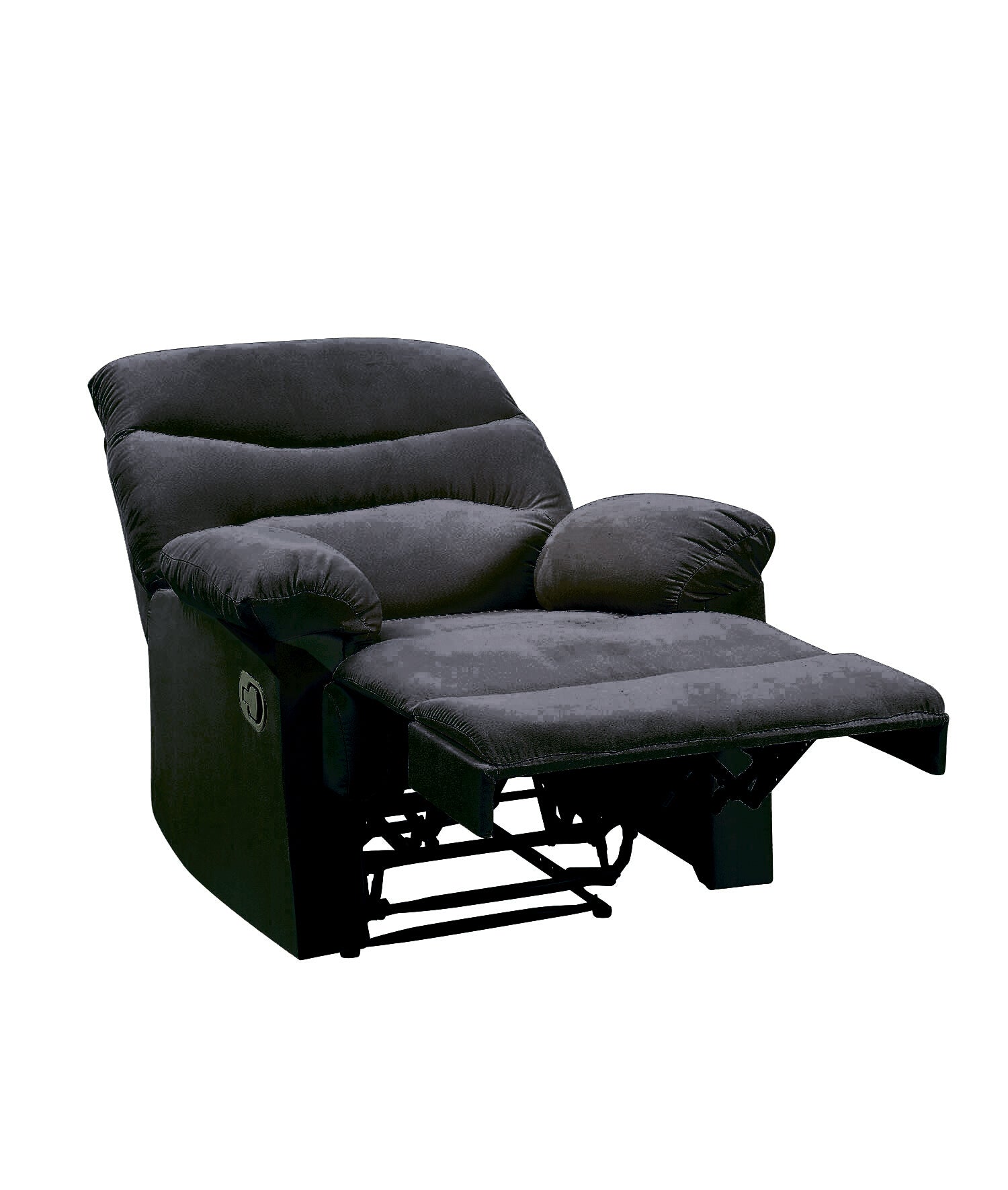 Black Recliner with Pillow Top Arm