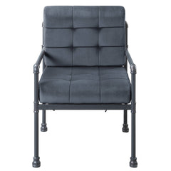Grey and Sandy Grey Cushion Back Accent Chair