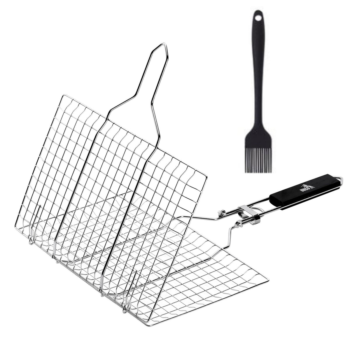 Grill Basket, Stainless Steel, Fish Grill Baskets for Outdoor Grill, Vegetable Grill Basket, BBQ Grill Basket, Fish Basket for Grilling, Grill Accessories