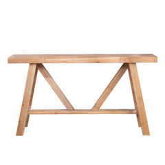 Farmhouse A- frame Wood Console Table, 58.5"