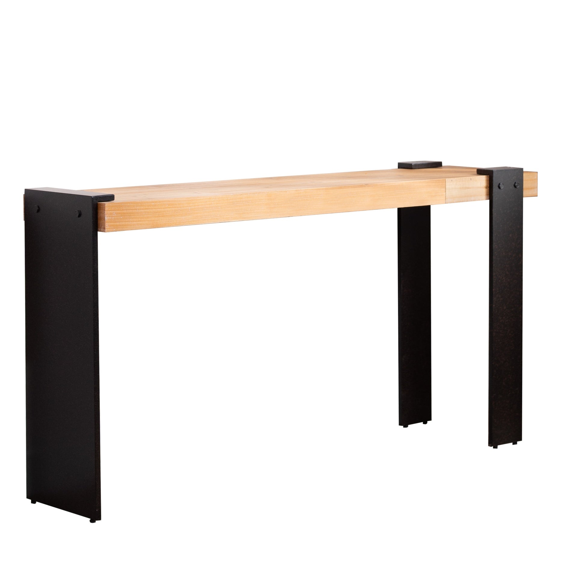 Rustic Industrial Console Table - 60" Entryway Table with Engineered Wood Top & Distressed Faux Rust Metal Legs