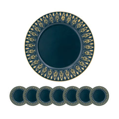 8 Pack Plastic Charger Plate, D14"