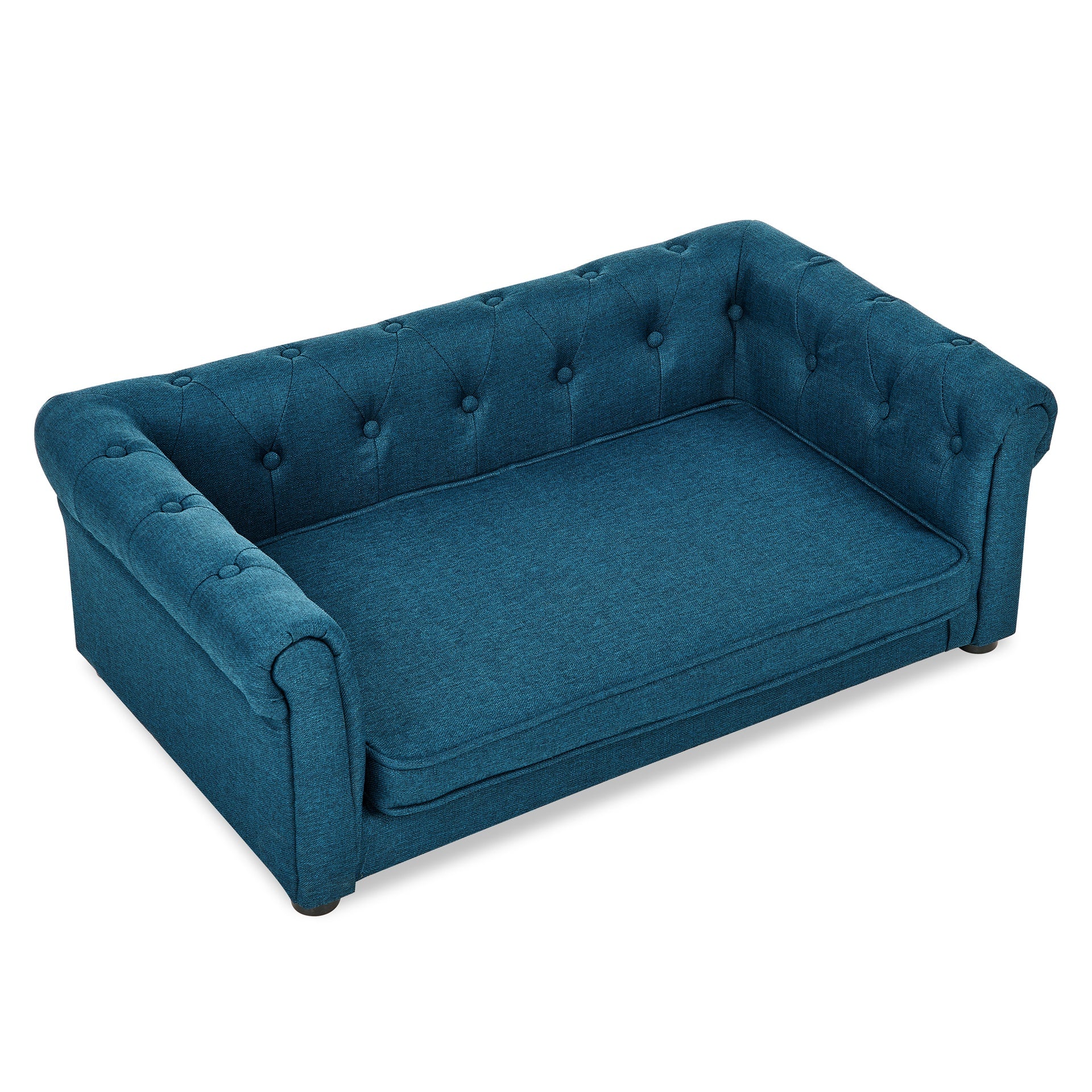 Elegant Rectangle Pet Bed for Small and Medium Dogs, Durable Elevated Dog Sofa Bed, Comfortable Dog Couch, Modern and Stylish Dog Sofa for Small and Medium Dogs,Blue