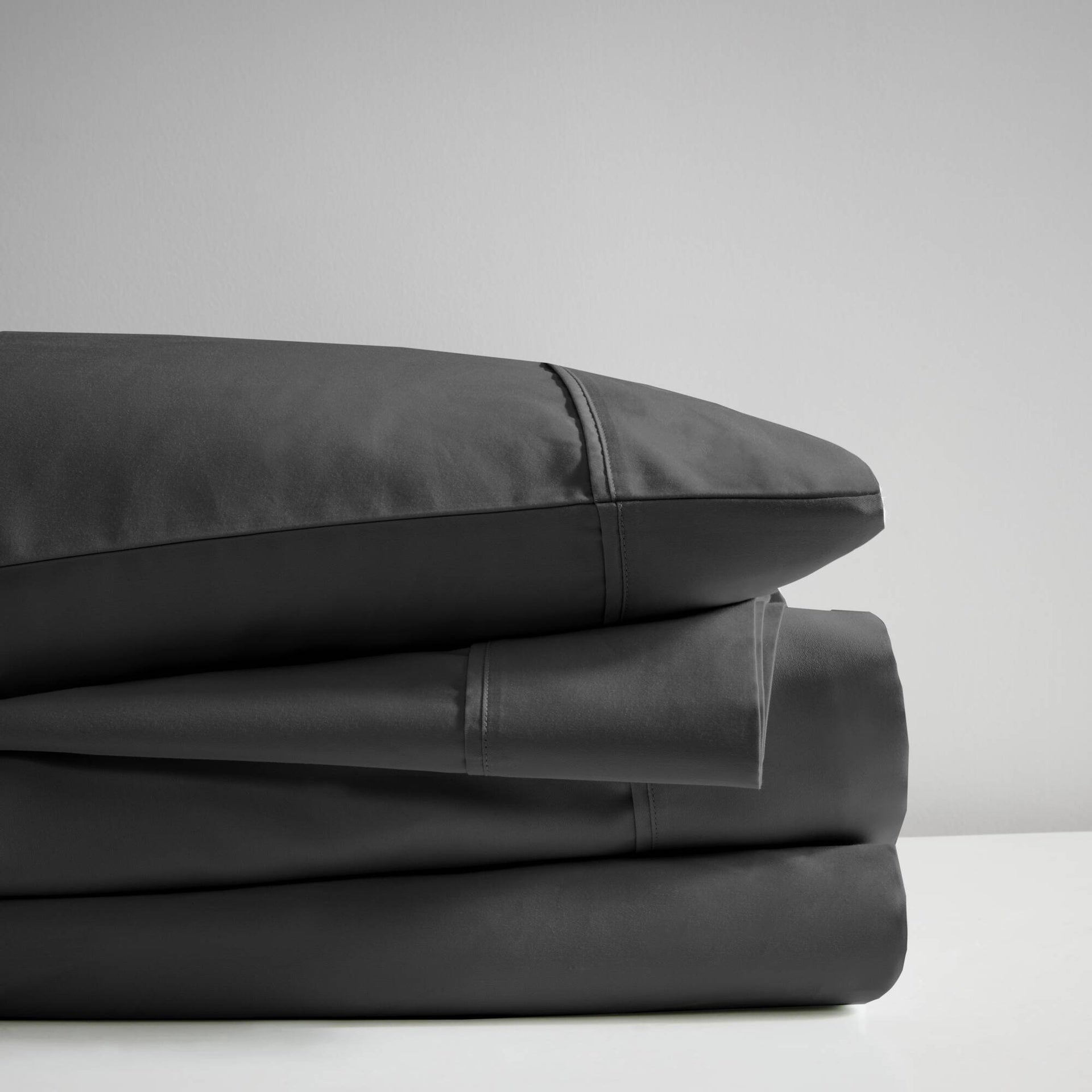 4-Piece Full Cooling Cotton Blend Sheet Set, Black