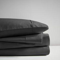 4-Piece Full Cooling Cotton Blend Sheet Set, Black