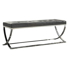 Black Curve-Leg Bench