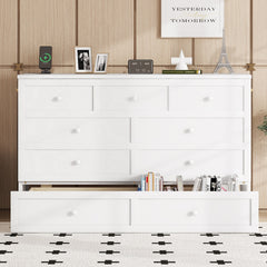 Murphy Bed Cabinet Queen with Storage Drawer and Charging Station, USB Port, Solid Pine Murphy Bedframe for Home Office, Studio or Guest Room,White