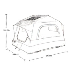 Truck Roof Tent, Car SUV Roof Tent Inflatable,Roof Top Tent Camping for 2 Person,Easy to Set Up