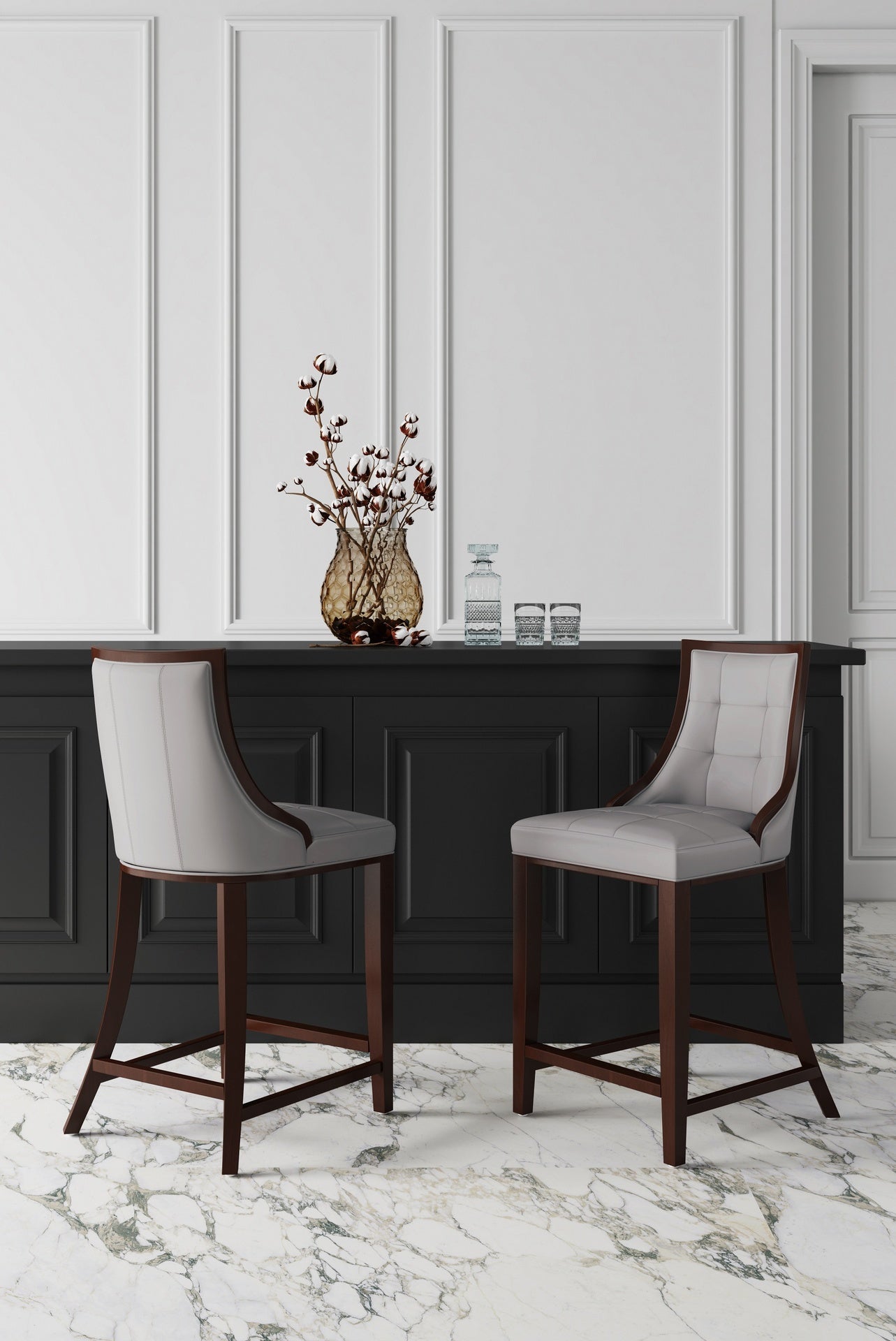 Counter Stool in Light Gray