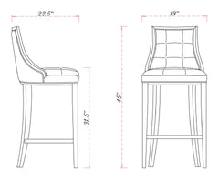 Barstool in Light Gray