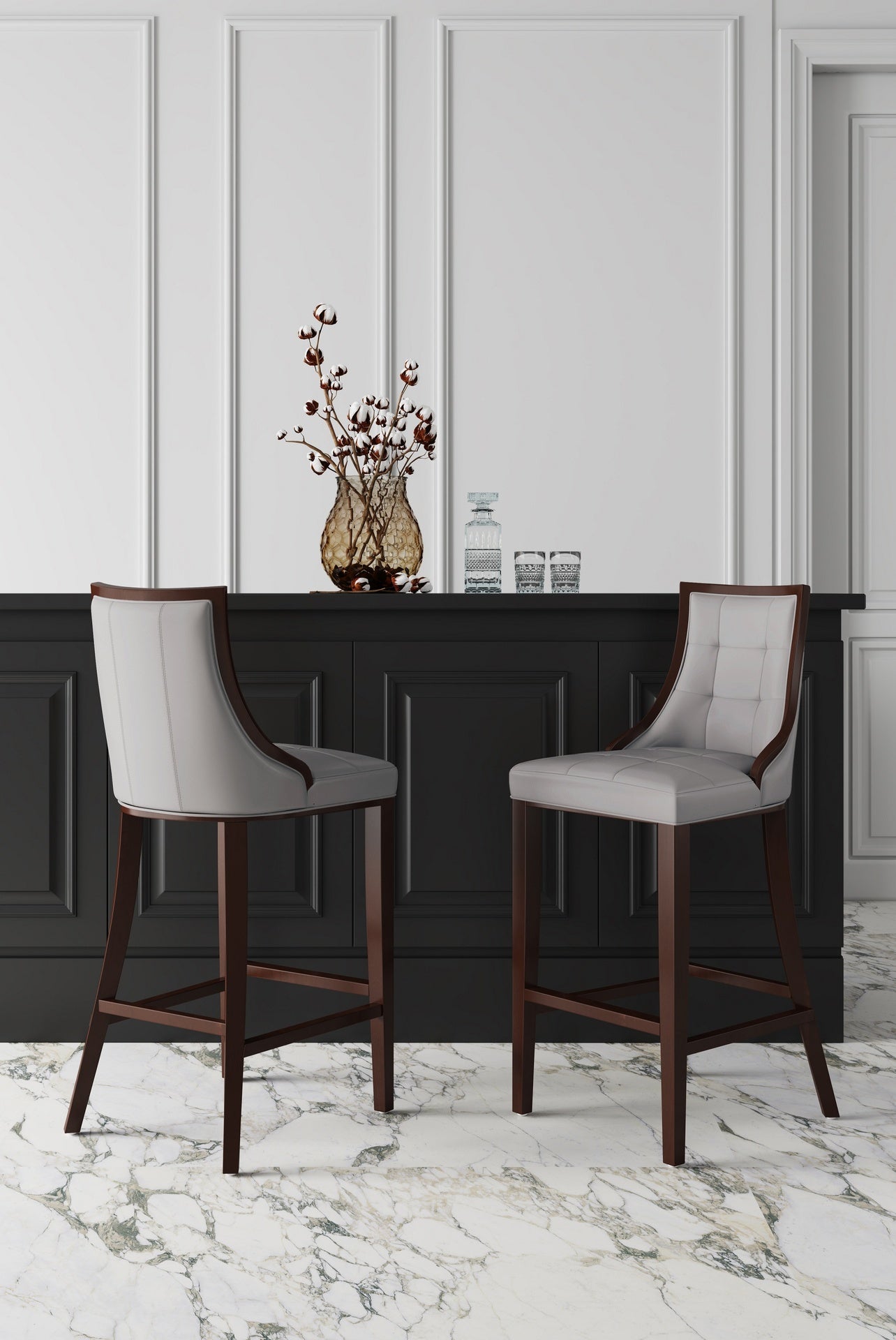 Barstool in Light Gray