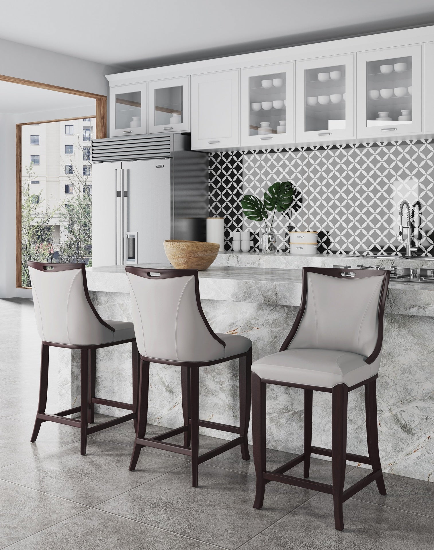 Barstool in Light Gray