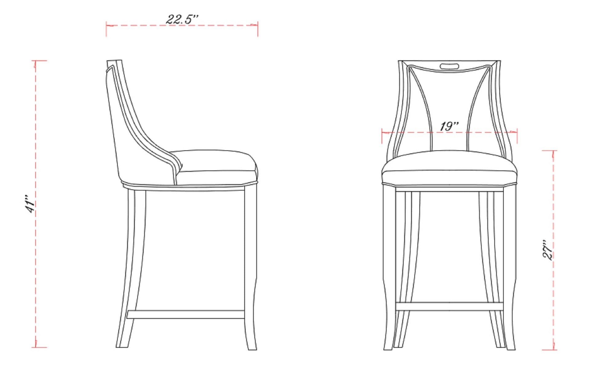 Barstool in Light Gray