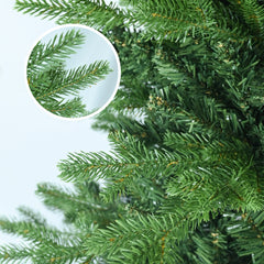 5FT Green PVC+PE Christmas Tree with 1488 Tips – Full & Lush Hinged Tree with Metal Stand, Easy Assembly, Realistic Mixed Needle Design