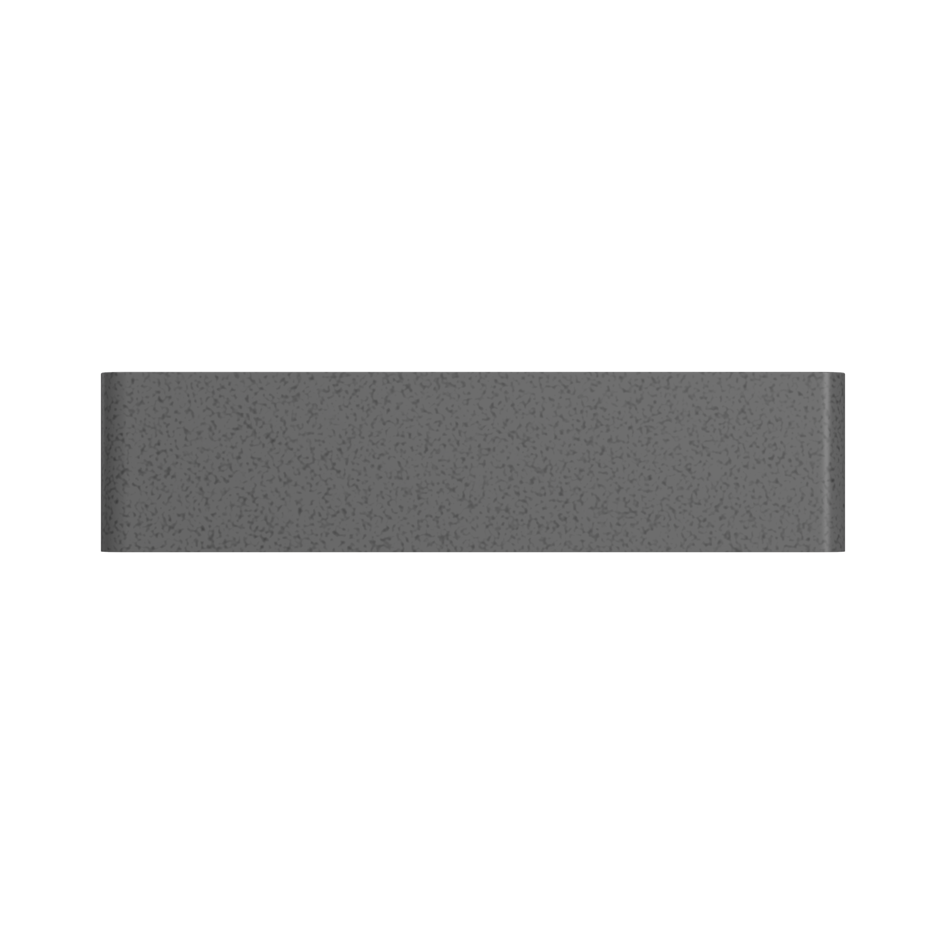 19.68'' Concrete Vessel Rectangular Modern Dark Gray with Patterns Bathroom Sink