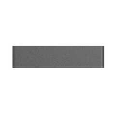 19.68'' Concrete Vessel Rectangular Modern Dark Gray with Patterns Bathroom Sink