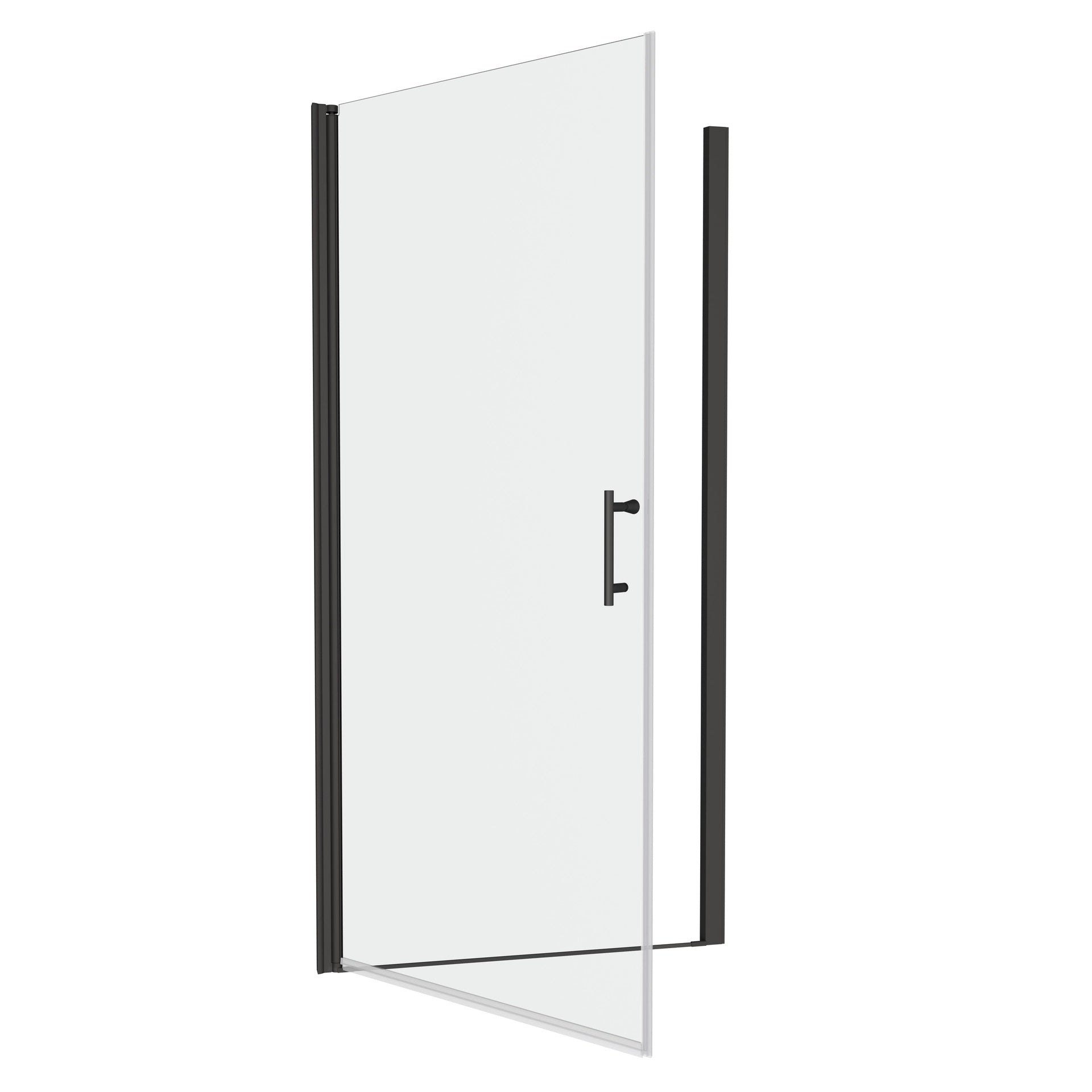 1 3/8" adjustment,universal pivot shower door, open outside, with 1/4" tempered glass finish 3672