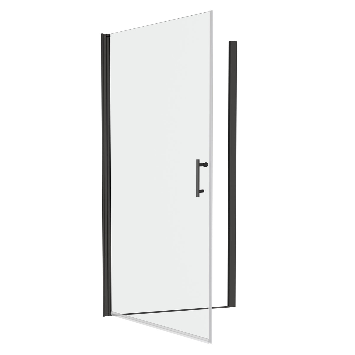 1 3/8" adjustment,universal pivot shower door, open outside, with 1/4" tempered glass finish 3672