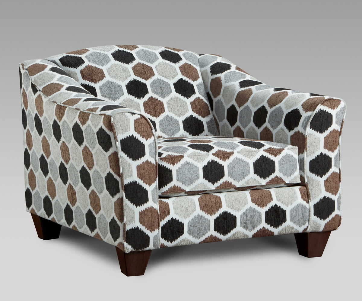 Camero Fabric Pillowback Arm Chair
