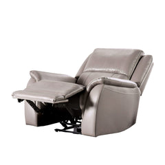 Light Gray Finish Transitional Style 1pc Power Recliner Fully Upholstered Pillow Top Arms Wall hunger Design Hardwood Frame Primary Living Room