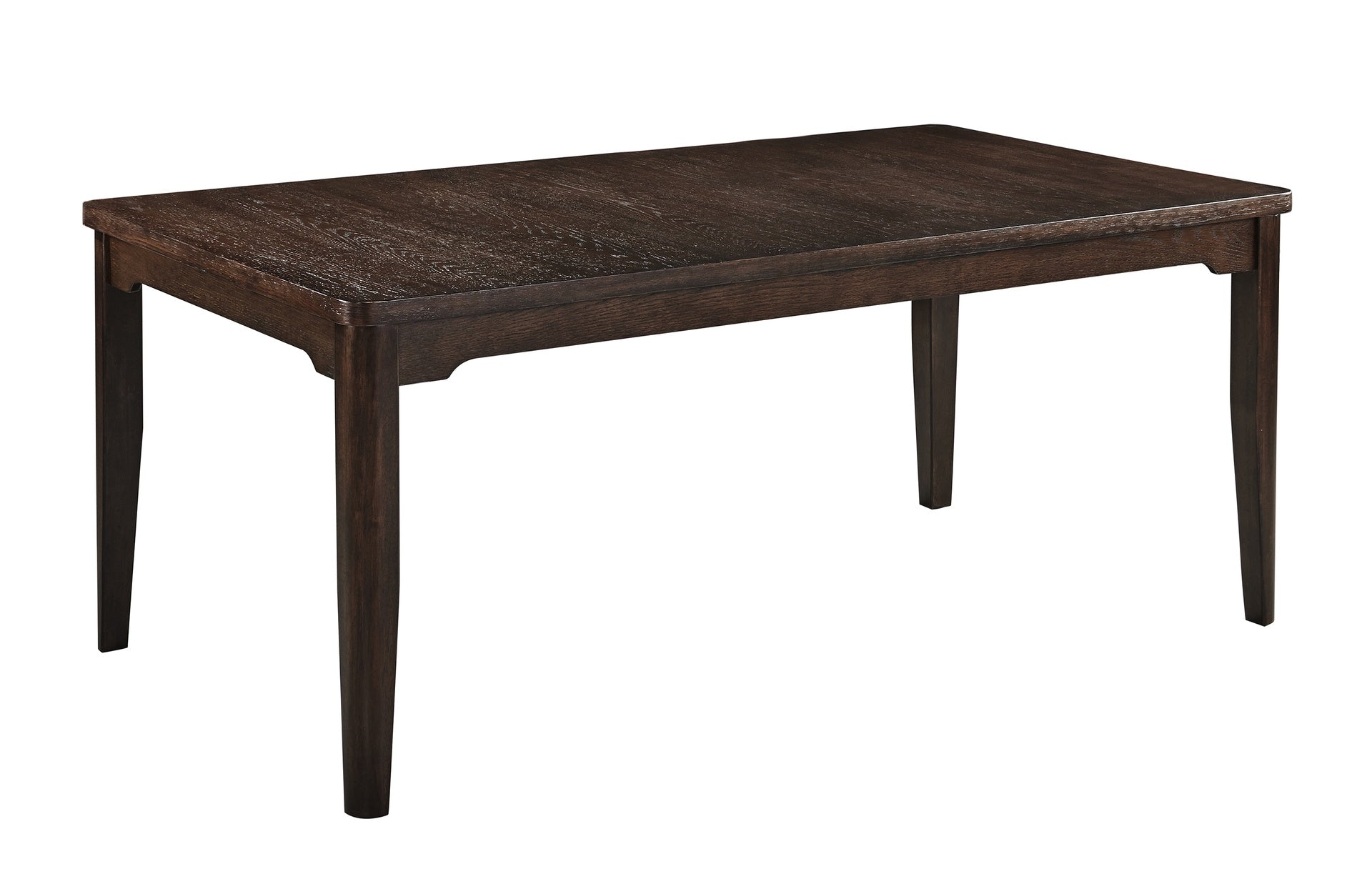 7pc Beautiful Rectangular Dining Table Dark Oak Finish Upholstered Chair Wooden Furniture Dining Room Furniture