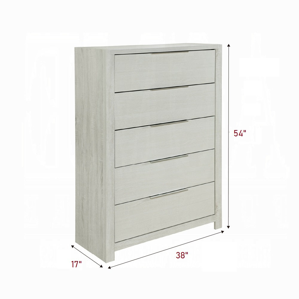 Modern Transitional Beige Finish 1pc Storage Chest with 5x Drawers Wooden Bedroom Furniture