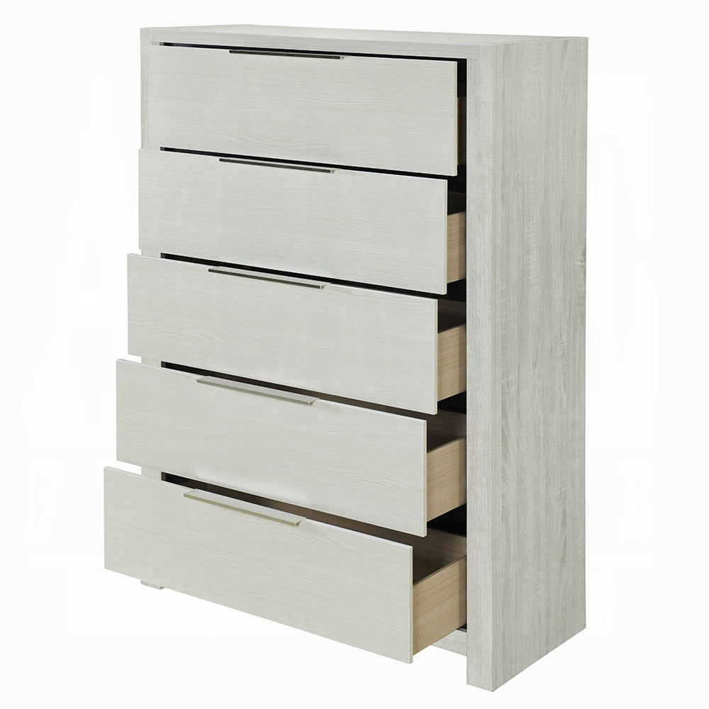 Modern Transitional Beige Finish 1pc Storage Chest with 5x Drawers Wooden Bedroom Furniture
