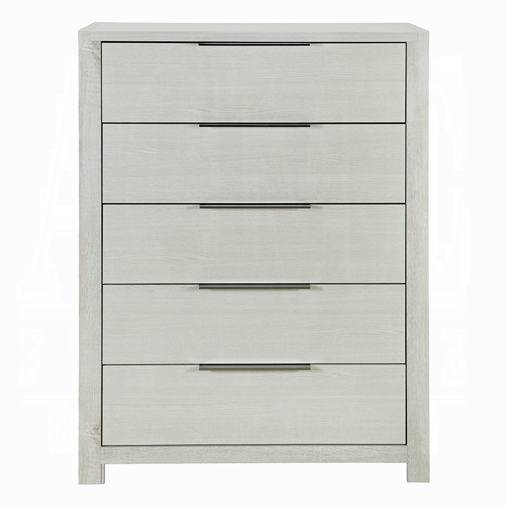 Modern Transitional Beige Finish 1pc Storage Chest with 5x Drawers Wooden Bedroom Furniture